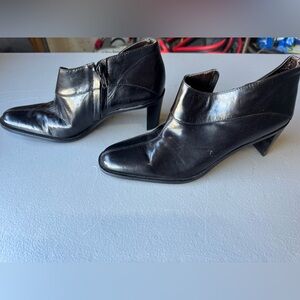 Etienne Aigner Sleek Black Heeled Boots